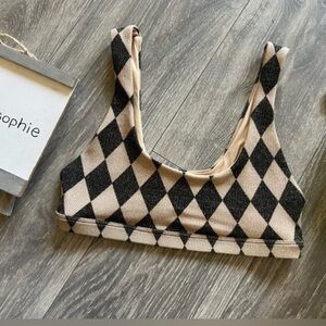 Beach riot Diamond Shine Peyton Bikini Top Size S NWOT!